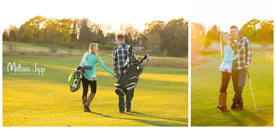 golf course engagement pictures carver county mn