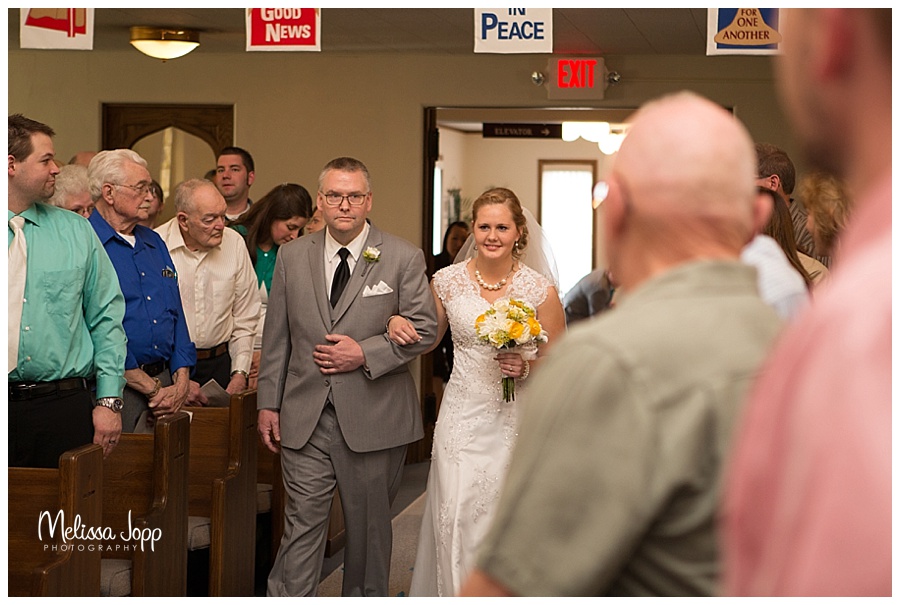 bride walking down the aisle carver county mn